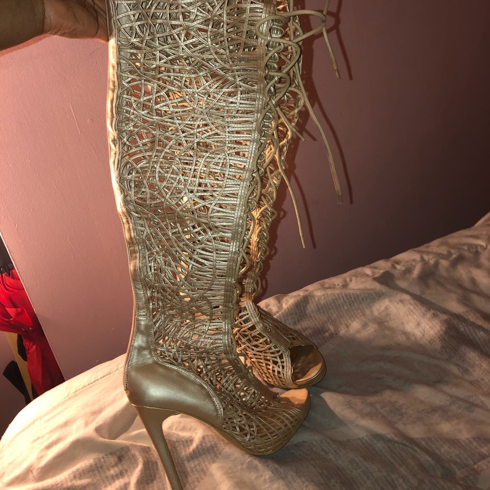 Caged high heels